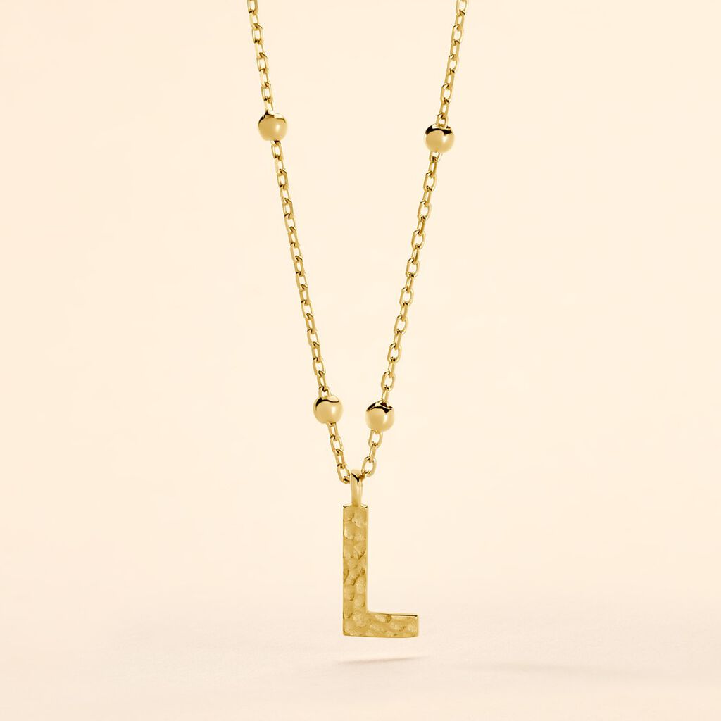Collier Plaqu&eacute; Or Jaune Lettra - Bijoux sans pierre Femme | Histoire d&rsquo;Or