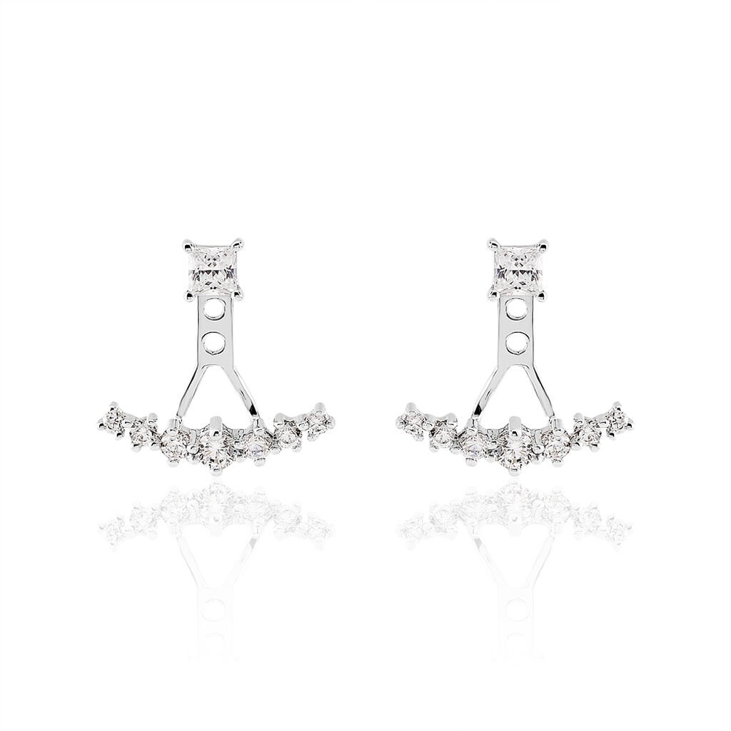 Bijoux D'oreilles Kyoto Or Blanc Oxyde De Zirconium - Ear cuffs Femme | Histoire d’Or