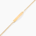 Bracelet Identit&eacute; Etheline Maille Gourmette Or Jaune - Bracelets Communion Enfant | Histoire d&rsquo;Or