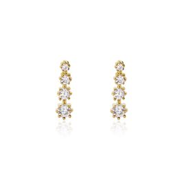 Boucles D'oreilles Pendantes Plaqué Or Beisiris Oxydes De Zirconium - Boucles d'oreilles fantaisie Femme | Histoire d’Or