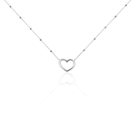 Collier Argent Blanc Gyoso - Colliers Coeur Femme | Histoire d’Or