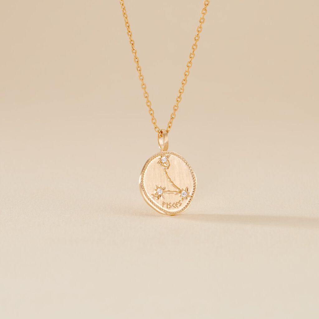 Collier Iago Plaqu&eacute; Or Oxydes De Zirconium - Colliers Zodiaque Femme | Histoire d&rsquo;Or
