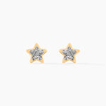 Boucles D'oreilles Puces Chirine Etoile Or Jaune - Clous d'oreilles Enfant | Histoire d&rsquo;Or
