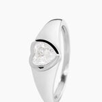 Bague Huge Argent Blanc Oxyde De Zirconium - Bagues avec pierre Femme | Histoire d&rsquo;Or