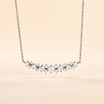 Collier Monique Argent Blanc Oxyde De Zirconium - Colliers fantaisie Femme | Histoire d&rsquo;Or