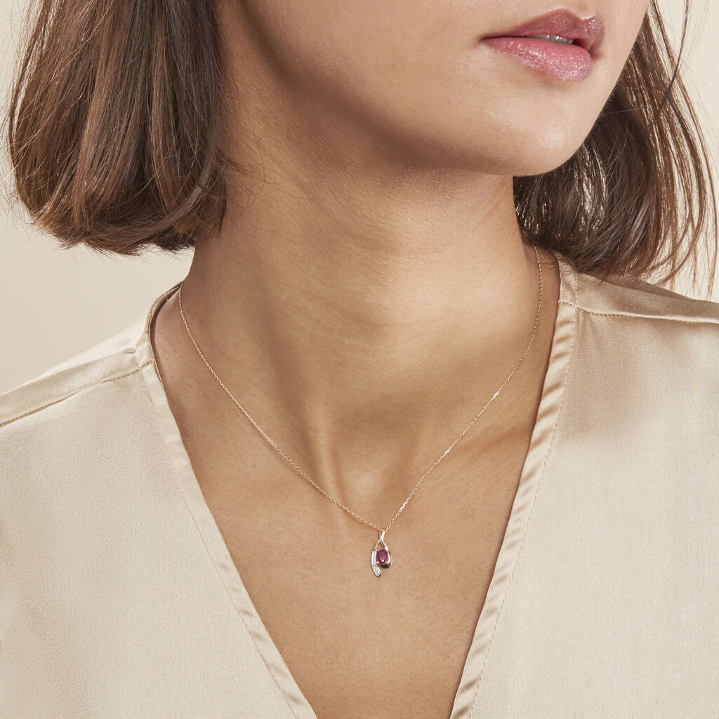Collier Sagesse Or Jaune Rubis Et Diamant - Colliers Femme | Histoire d’Or