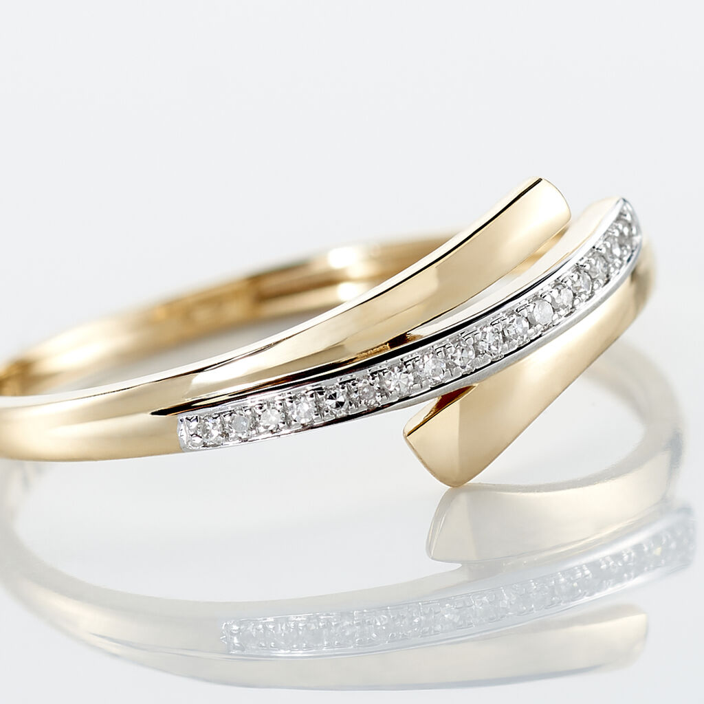 Bague Melia Or Jaune Diamant - Bagues avec pierre Femme | Histoire d’Or