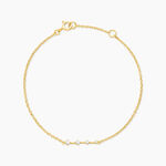Bracelet Natasha Argent Dor&eacute; A L'Or 750/1000 Oxyde De Zirconium - Bracelets Femme | Histoire d&rsquo;Or