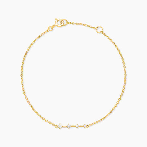 Bracelet Natasha Argent Dor&eacute; A L'Or 750/1000 Oxyde De Zirconium - Bracelets Femme | Histoire d&rsquo;Or