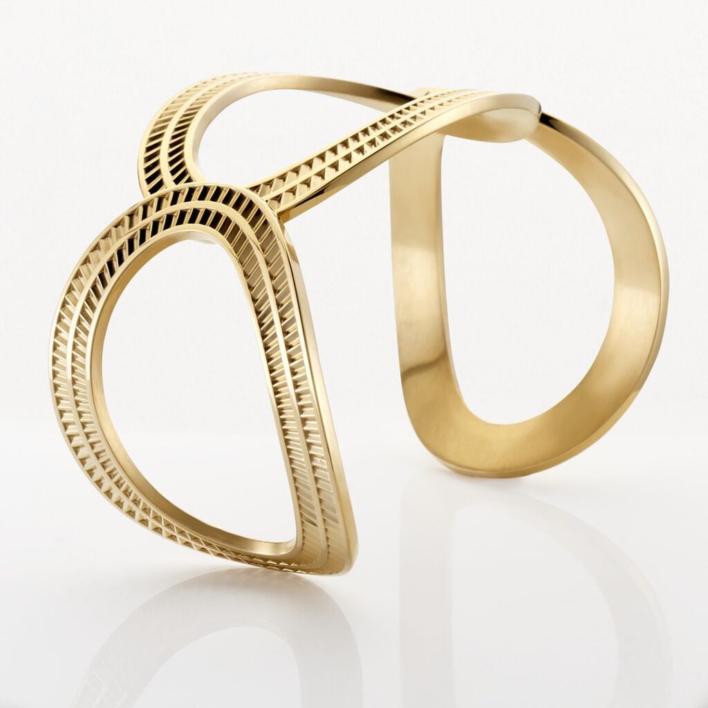 Bracelet Jonc Agostino Acier Jaune - Bracelets fantaisie Femme | Histoire d&rsquo;Or