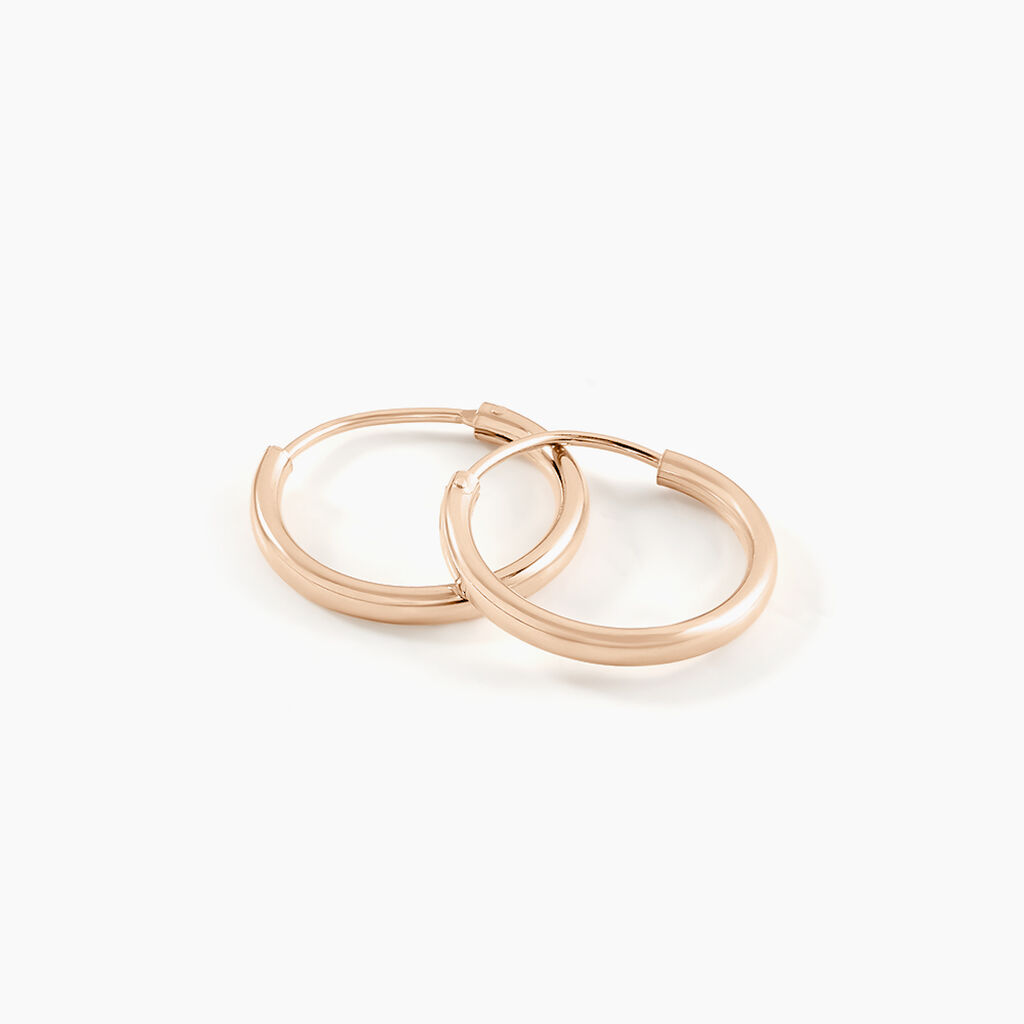 Créoles Argent Rose Olympia - Boucles d'oreilles créoles Femme | Histoire d’Or