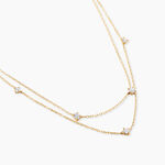 Collier Madhav Or Jaune Diamant Synth&eacute;tique - Colliers doubles et triples cha&icirc;nes Femme | Histoire d&rsquo;Or