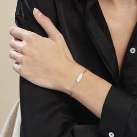 Bracelet Argent Blanc Gdiulia - Bracelets Plume Femme | Histoire d’Or