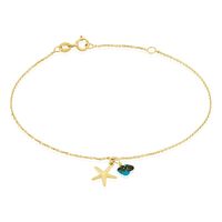 Bracelet Under The Sea Or Jaune Turquoise