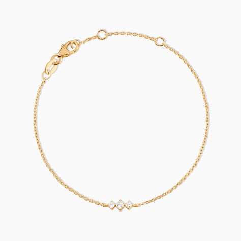 Bracelet Maelly Plaqu&eacute; Or Jaune Oxyde De Zirconium - Bracelets Pierre Femme | Histoire d&rsquo;Or