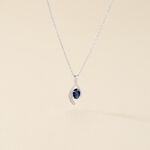 Collier Emotion Or Blanc Saphir Diamant - Colliers Femme | Histoire d&rsquo;Or