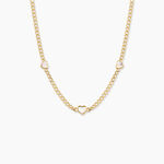 Collier Sweetheart Argent Dor&eacute; A L'Or 750/1000 Nacre - F&ecirc;te des m&egrave;res Femme | Histoire d&rsquo;Or
