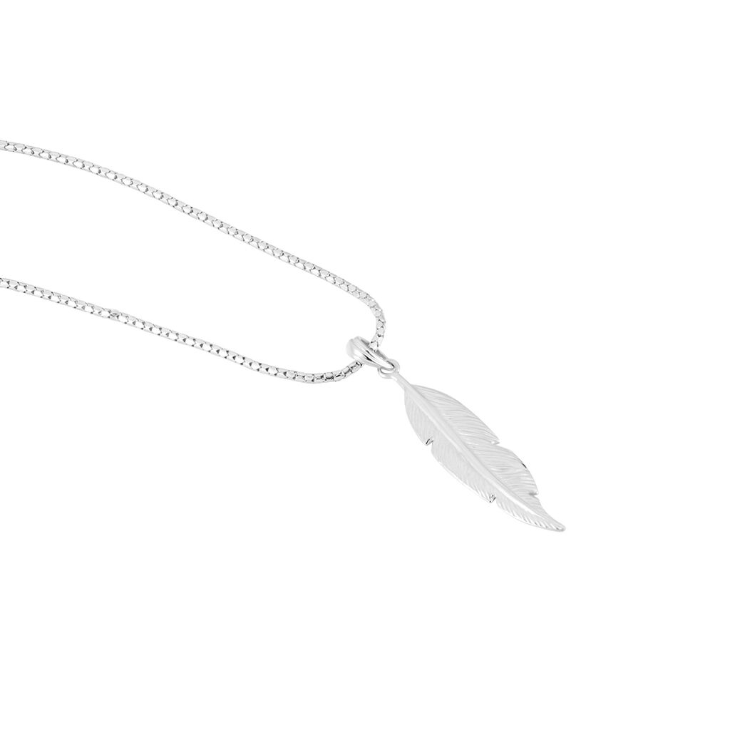 Collier Argent Blanc Gdiulia - Bijoux Plume Femme | Histoire d’Or