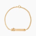 Bracelet Identit&eacute; Etheline Maille Gourmette Or Jaune - Bracelets Communion Enfant | Histoire d&rsquo;Or