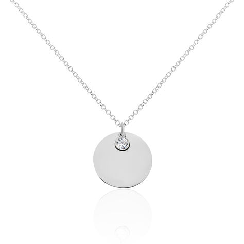 Collier Sautoir Paula Argent Blanc Oxyde De Zirconium - Sautoirs Femme | Histoire d’Or