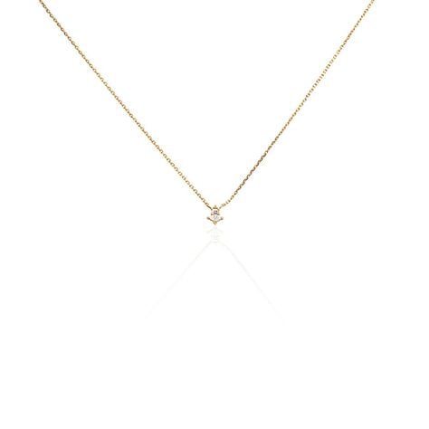 Collier &eacute;clat Perl&eacute; Plaqu&eacute; Or Oxyde De Zirconium - Colliers Femme | Histoire d&rsquo;Or