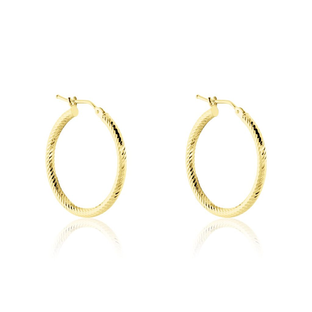 Cr&eacute;oles Merraine Or Jaune - Boucles d'oreilles cr&eacute;oles Femme | Histoire d&rsquo;Or