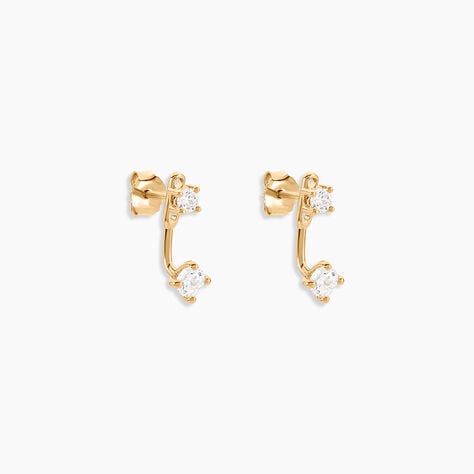 Bijoux D'oreilles Plaqué Or Dedale Oxydes De Zirconium - Boucles d'oreilles fantaisie Femme | Histoire d’Or