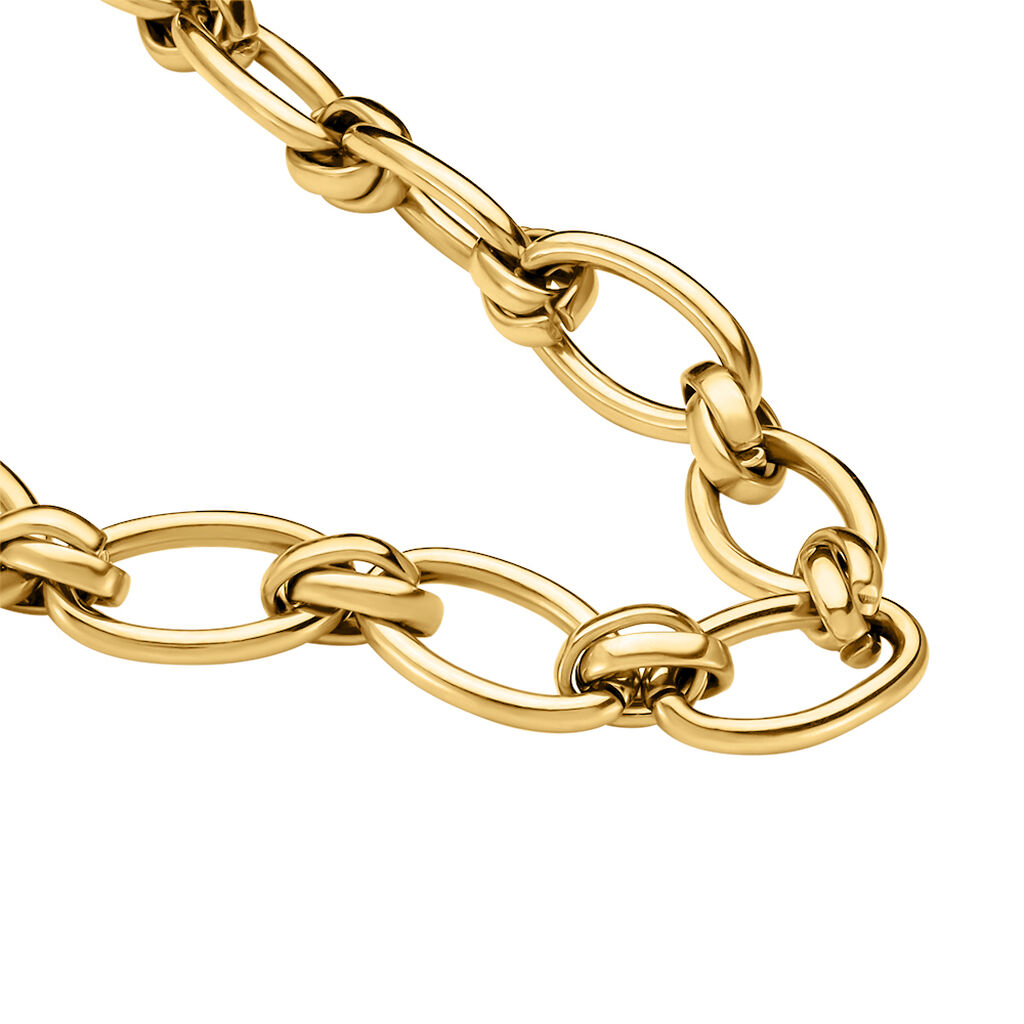 Collier Maille Perry Acier Doré - Chaines Femme | Histoire d’Or