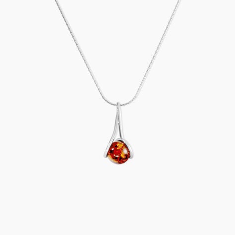 Collier Argent Blanc Simona Ambre - Colliers fantaisie Femme | Histoire d’Or