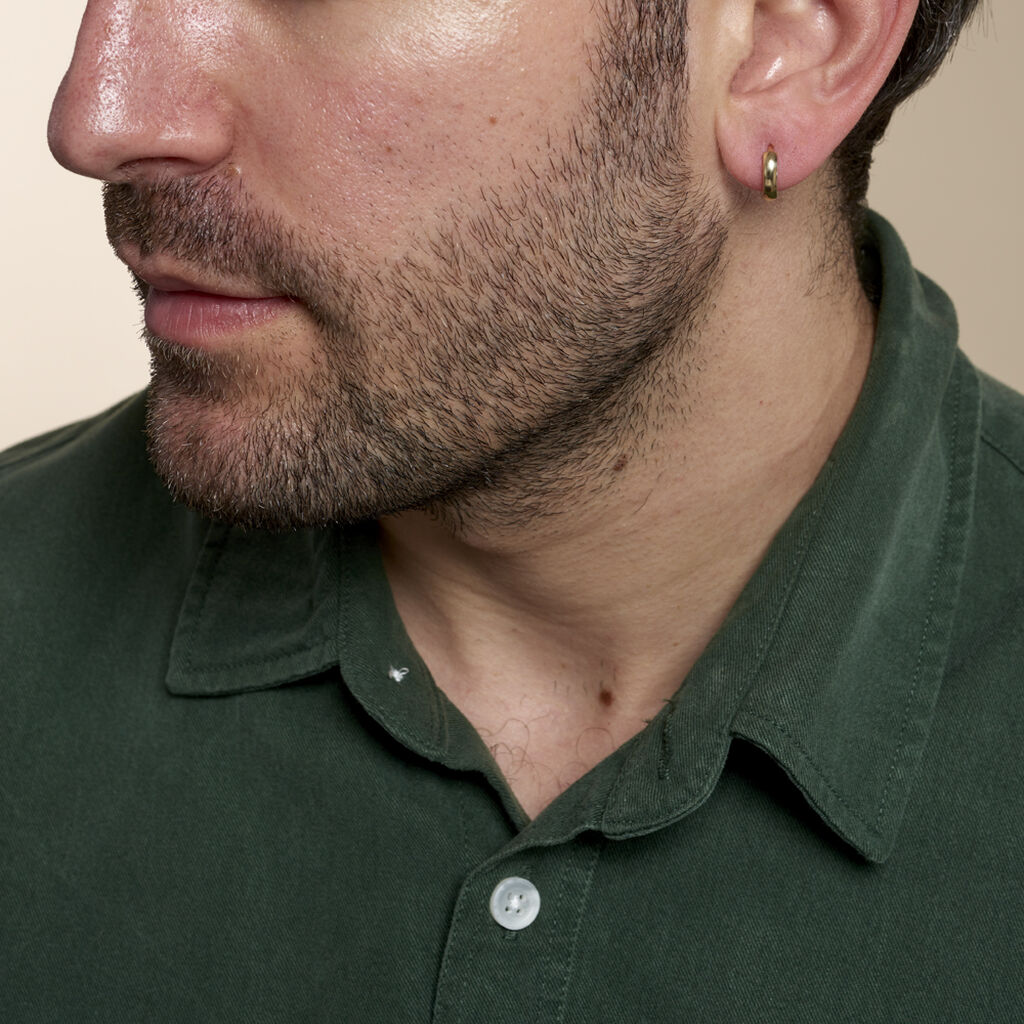 Créole Unitaire Franc Or Jaune - Boucles d'oreilles créoles Homme | Histoire d’Or