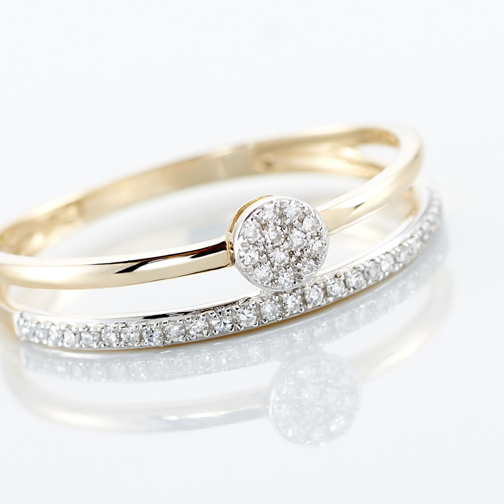 Bague Maellys Or Jaune Diamant - Bagues solitaires Femme | Histoire d&rsquo;Or