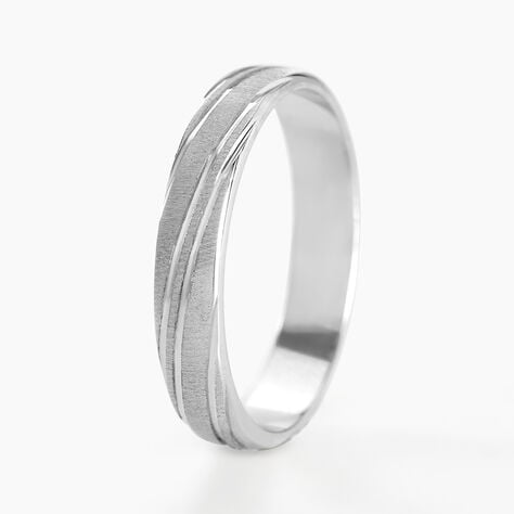 Alliance Ketly Ruban Plat Argent Blanc - Alliances Famille | Histoire d’Or