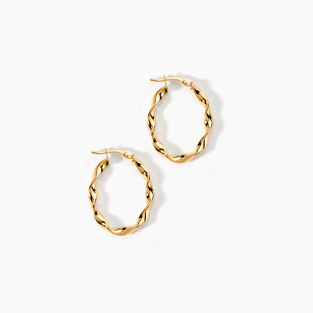 Cr&eacute;oles Falbala Or Jaune - Boucles d'oreilles cr&eacute;oles Femme | Histoire d&rsquo;Or