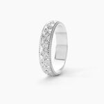 Alliance Fantaisie Ruban Bomb&eacute; Or Blanc - Alliances 18 carats Unisex | Histoire d&rsquo;Or
