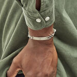 Bracelet Identit&eacute; Argent Blanc Vivian - Gourmettes Homme | Histoire d&rsquo;Or