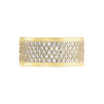 Bague Banda Or Jaune Oxyde De Zirconium - Bagues avec pierre Femme | Histoire d&rsquo;Or