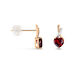 Boucles D'oreilles Puces Or Rose Clothilde Rhodolite - Clous d'oreilles Femme | Histoire d’Or