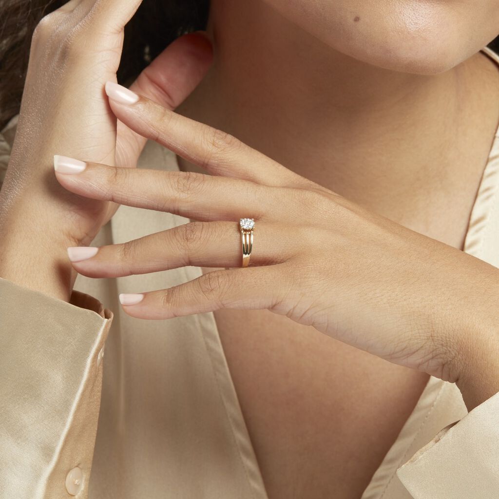 Bague Or Jaune Isadore Diamants - Bagues avec pierre Femme | Histoire d’Or