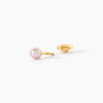 Boucles D'Oreilles Puces Bianca Or Jaune Perle De Culture - Clous d'oreilles Enfant | Histoire d&rsquo;Or
