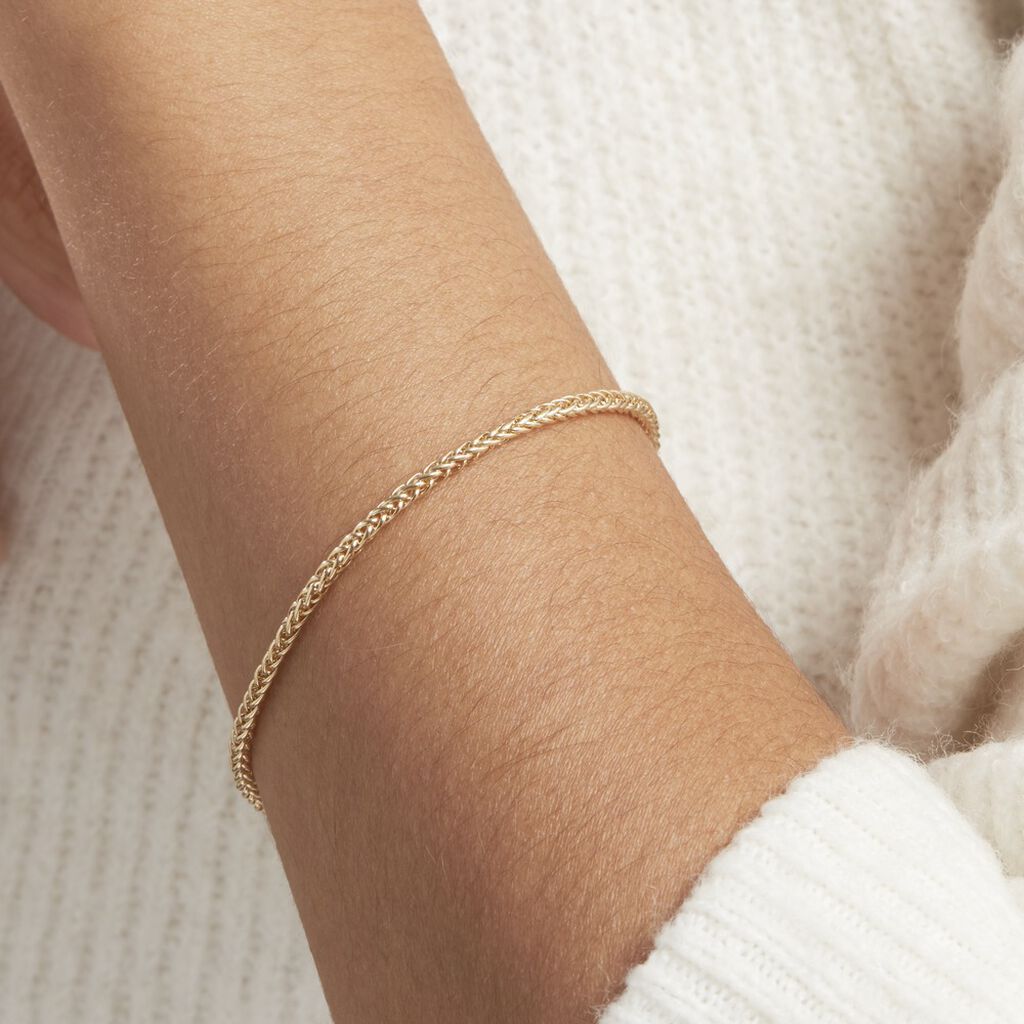 Bracelet Jany Maille Palmier Or Jaune - Bracelets chaîne Femme | Histoire d’Or
