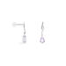Boucles D'oreilles Pendantes Assaf Or Blanc Amethyste Et Oxyde - Boucles d'oreilles pendantes Femme | Histoire d’Or