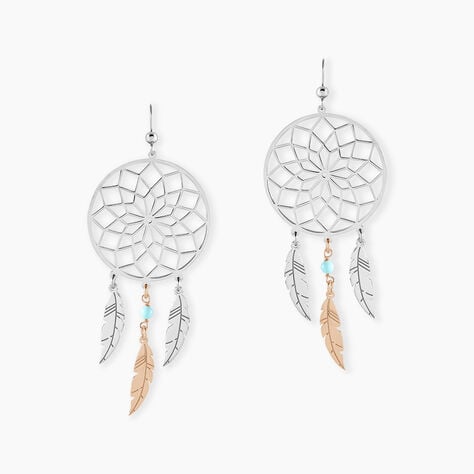 Boucles D'oreilles Pendantes Misalie Argent Blanc - Boucles d'oreilles pendantes Femme | Histoire d&rsquo;Or