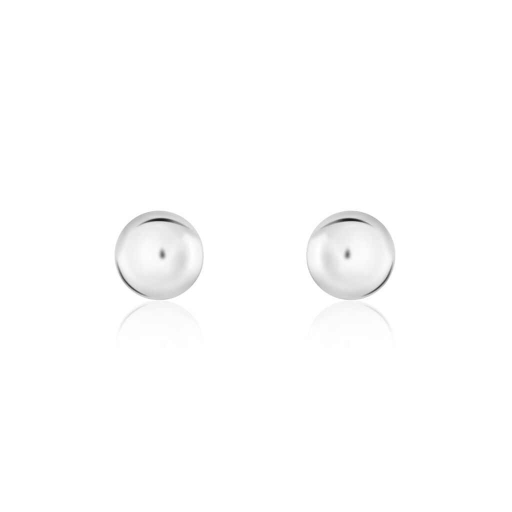 Boucles D'oreilles Puces Virgie Argent Blanc - Boucles d'oreilles fantaisie Femme | Histoire d’Or