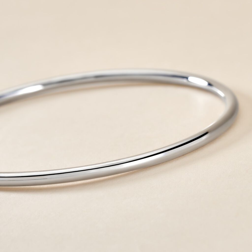Bracelet Jonc Tabata Argent Blanc - Bracelets joncs Femme | Histoire d’Or