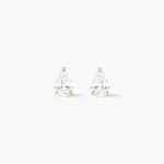Boucles D'oreilles Puces Tierra Or Jaune Oxyde De Zirconium - Clous d'oreilles Femme | Histoire d&rsquo;Or