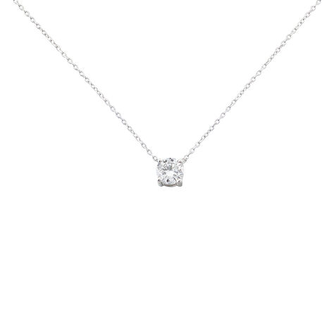 Collier Collection Victoria Or Blanc Diamant Synthetique - Colliers Femme | Histoire d&rsquo;Or