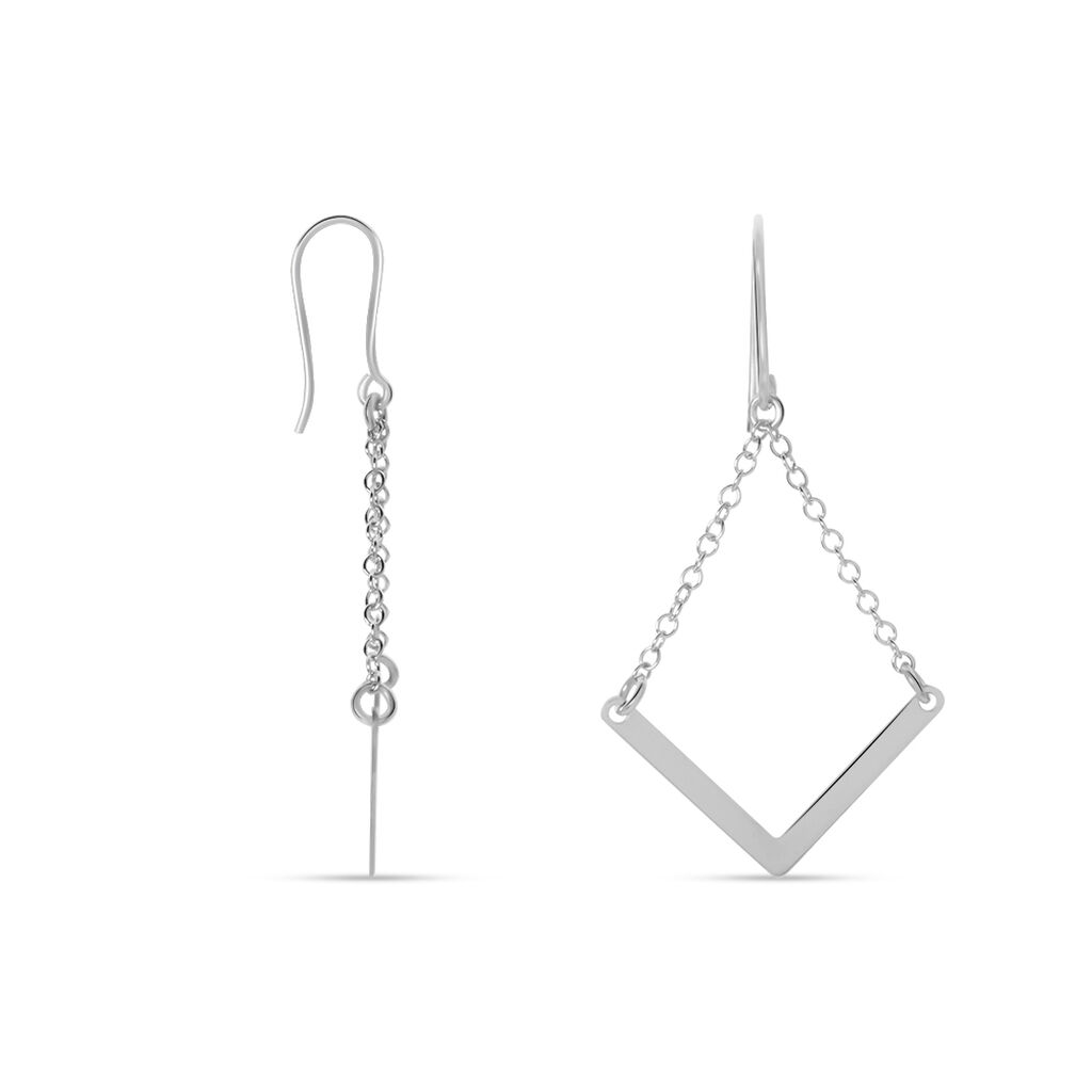 Boucles D'oreilles Argent Blanc  Lakia - Boucles d'oreilles fantaisie Femme | Histoire d’Or