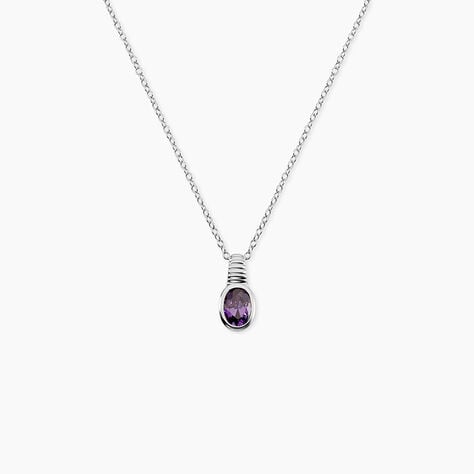 Collier Elowen Argent Blanc Oxyde De Zirconium - Colliers fantaisie Femme | Histoire d&rsquo;Or