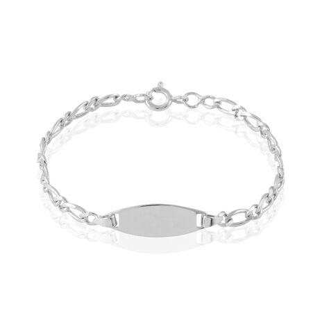 Bracelet Identité Anilo Argent Blanc - Gourmettes Enfant | Histoire d’Or