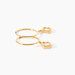 Cr&eacute;oles Bahman Or Jaune Nacre - Boucles d'oreilles cr&eacute;oles Femme | Histoire d&rsquo;Or